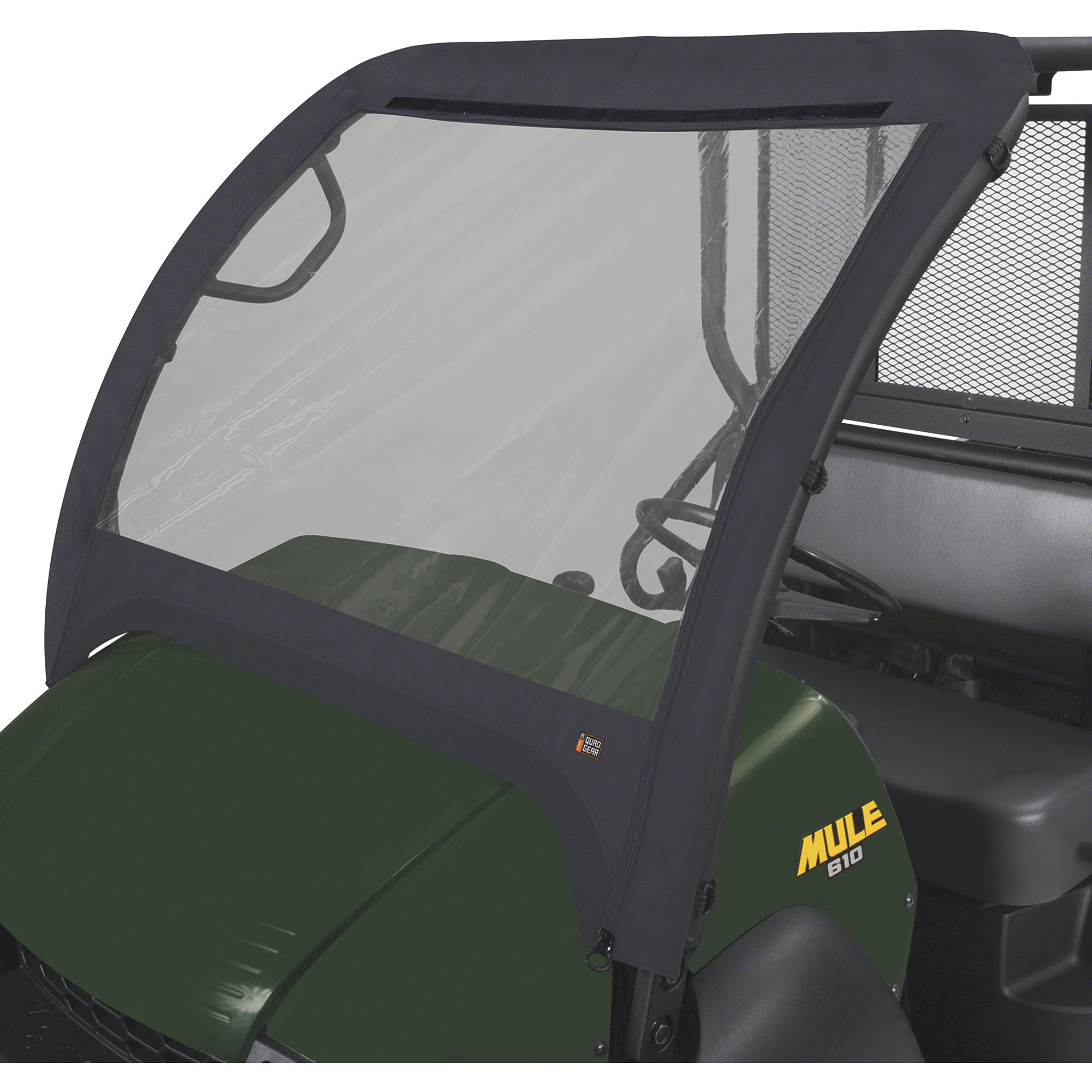 Classic Accessories QuadGear UTV Front Windshield, Black, Fits Kawasaki, 49in. x 38 1/2in.